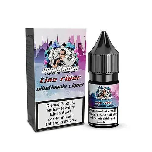 Dampfdidas Tide Rider Nikotinsalz Liquid 10ml mit Warnhinweis auf Suchtgefahr