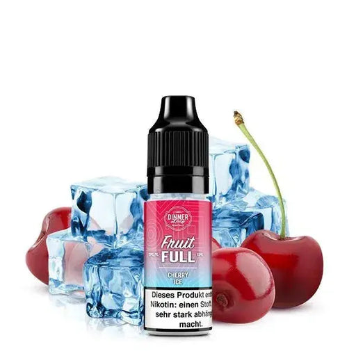 Dinner Lady Fruit Full Cherry Ice Nikotinsalz mit Eiswürfeln und Kirschen, E-Liquid Flasche