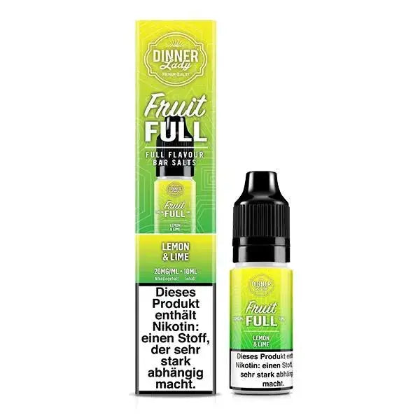 Dinner Lady Fruit Full Lemon & Lime Nikotinsalz Liquid 20mg 10ml mit Warnhinweis