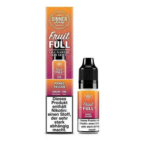 Dinner Lady Fruit Full Mango Passion Nikotinsalz 20mg/ml 10ml E-Liquid in Verpackung