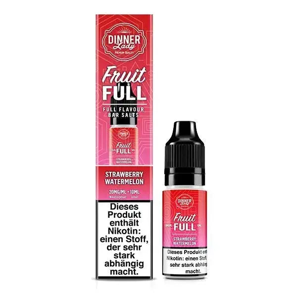 Dinner Lady Fruit Full Strawberry Watermelon Nikotinsalz 20mg/ml 10ml E-Liquid mit Warnhinweis