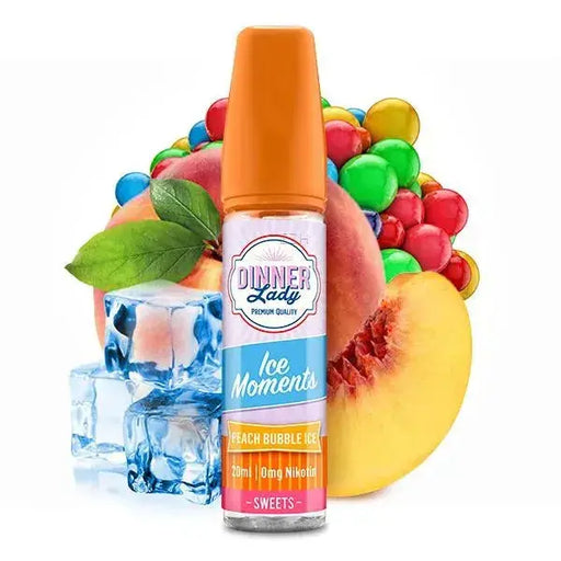 Dinner Lady Ice Moments Peach Bubble Ice E-Liquid mit Pfirsich und Eiskristallen