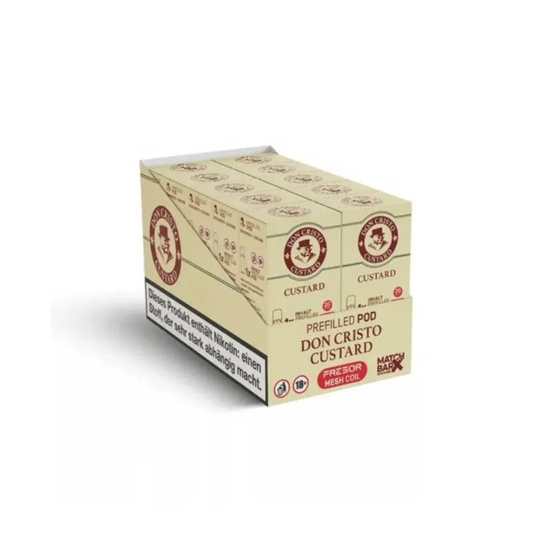 Don Cristo Custard vorgefüllte Pod-Packung mit Fresor Mesh Coil und 20 mg Nikotin
