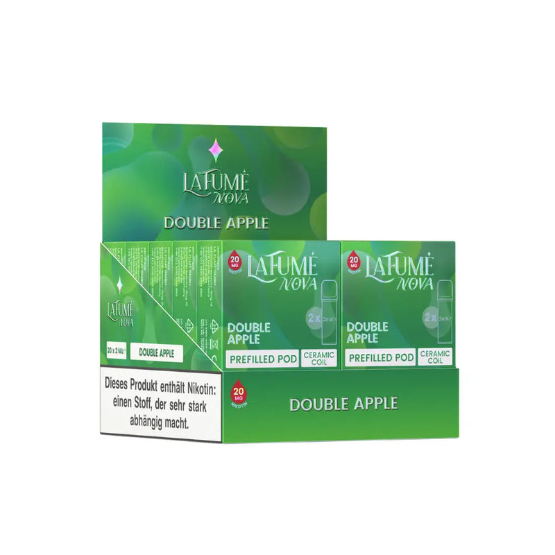 LaFume Nova Double Apple vorgefüllte Pod-Packung mit 20 mg Nikotin und Keramikspule
