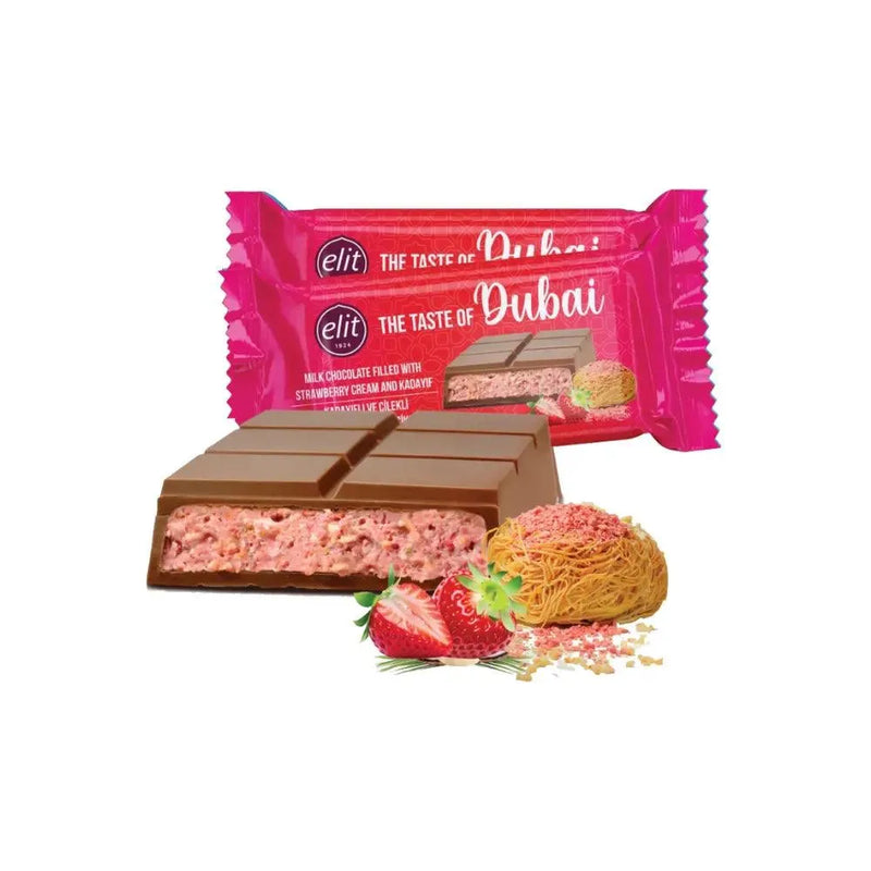 Dubai Schokolade Strawberry Cream Edition - 90 Gramm - 12 Tafeln - Smokey-Dealz