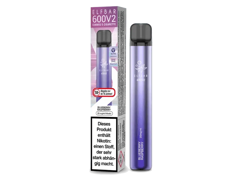Elf Bar 600 v2 - 20mg - Blueberry Raspberry - Smokey-Dealz