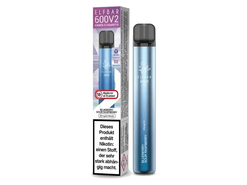Elf Bar 600 v2 - 20mg - Blueberry Sour Raspberry - Smokey-Dealz