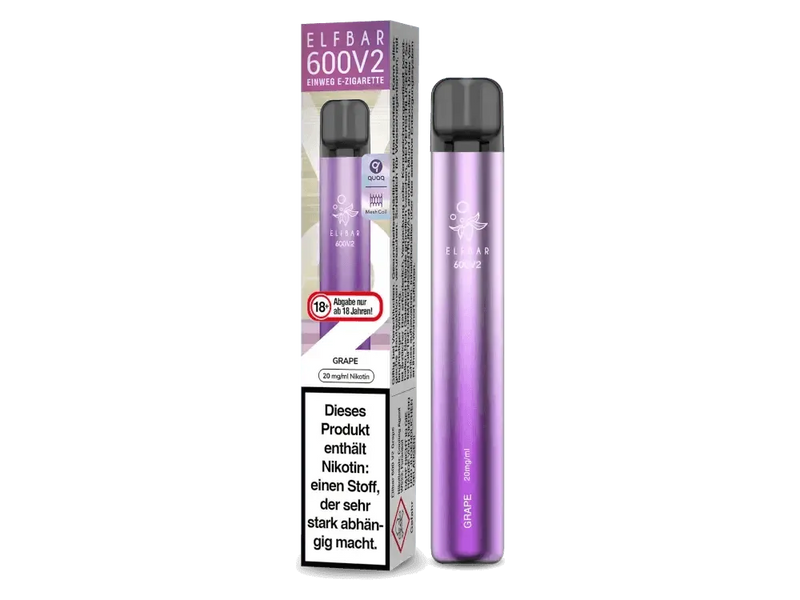 Elf Bar 600 v2 - 20mg - Grape - Smokey-Dealz