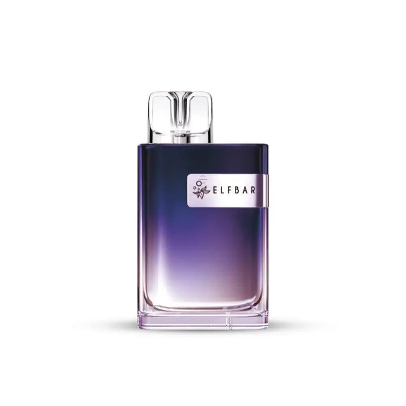 Elf Bar Crystal CR600 Grape E-Zigarette mit lilafarbenem Farbverlauf und transparentem Mundstück