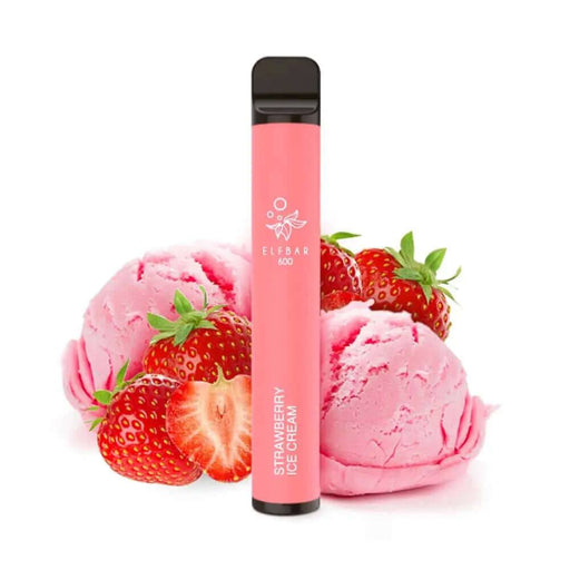 Elf Bar 600 - Strawberry Ice Cream - Nikotinfrei - Smokey-Dealz