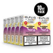 10er Pack ELFLIQ Nikotinsalz Liquid Blackberry Lemon mit 20 mg Nikotin, 50PG/50VG, Warnhinweis