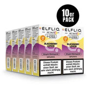 10er Pack Elf Bar ElFLIQ Blackberry Lemon Nikotinsalz Liquid mit 10mg Nikotin 50PG/50VG