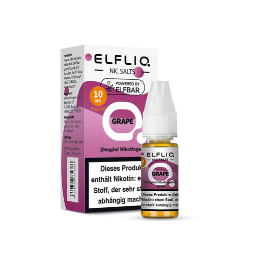 Elf Bar ELFLIQ Nikotinsalz Liquid 10mg/ml Traubengeschmack mit Verpackung