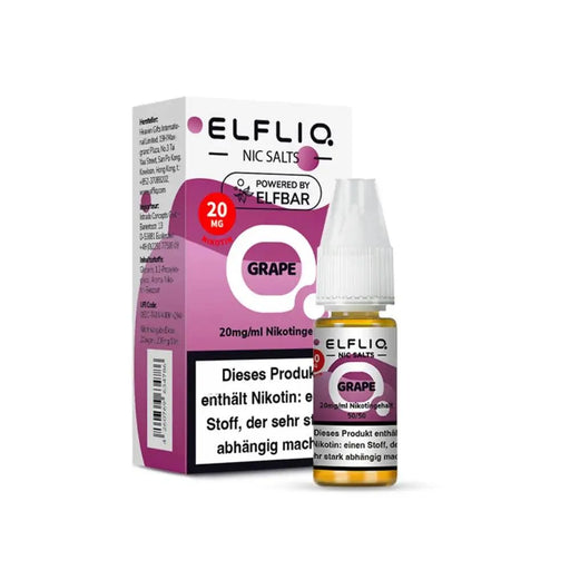 ELFLIQ Grape Nikotinsalz Liquid 20mg/ml mit Verpackung, 50/50 Mischung
