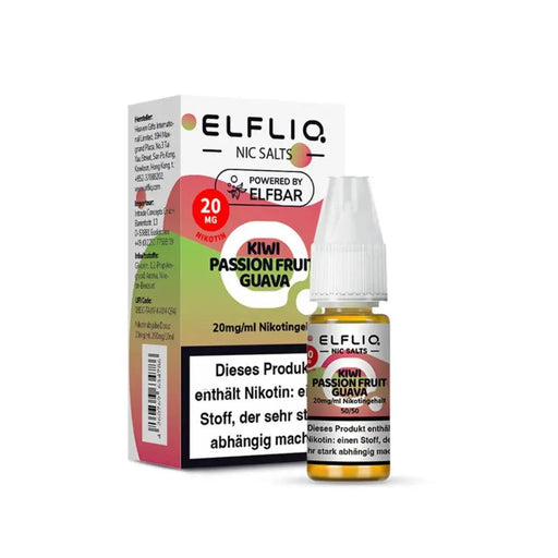 ELFLIQ Nic Salts Kiwi Passion Fruit Guava Nikotinsalz Liquid 20mg/ml mit ELF BAR Logo