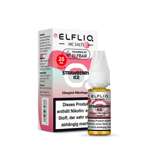 ELFLIQ Nic Salts Strawberry Ice 20mg Nikotinsalz Liquid mit Verpackung