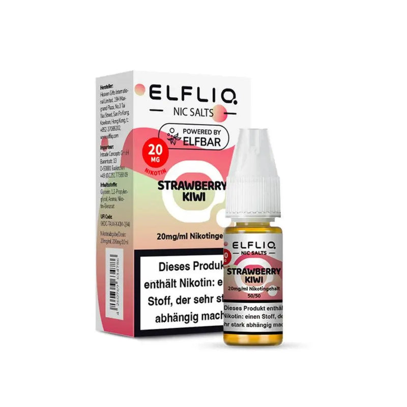 Elfbar Elfliq Nic Salts Strawberry Kiwi Nikotinsalz Liquid 20mg/ml in Verpackung