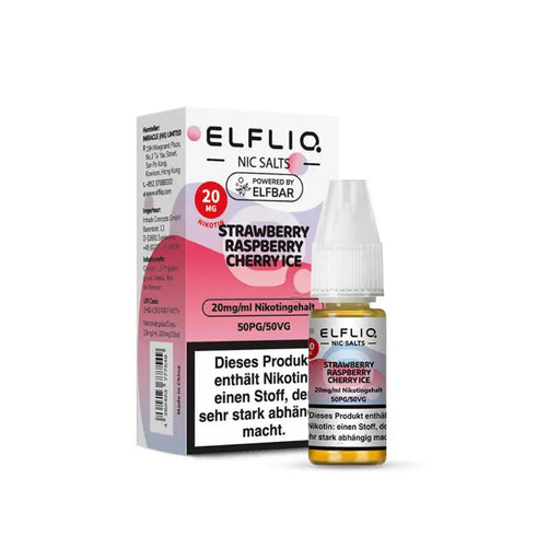 Elflio Nikotinsalz Liquid Erdbeere Himbeere Kirsche Ice 20mg 50PG50VG