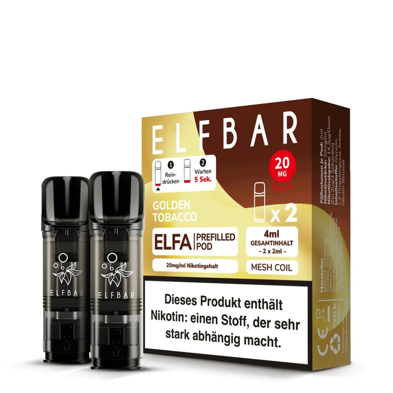 ELFA - Golden Tobacco - 2x 20mg - Smokey-Dealz