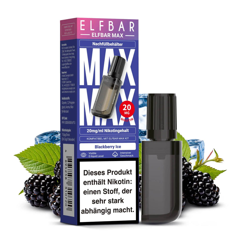 Elfbar Max Pod - Blackberry Ice 20mg Nikotingehalt ELFBAR