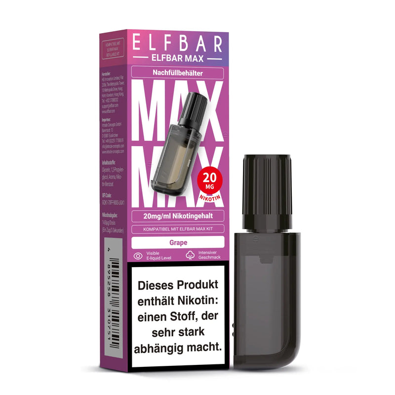 Elfbar Max Pod - Grape 20mg Nikotingehalt ELFBAR