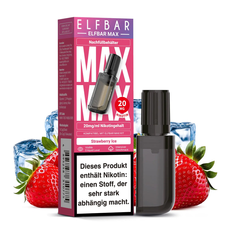 Elfbar Max Pod - Strawberry Ice 20mg Nikotingehalt ELFBAR