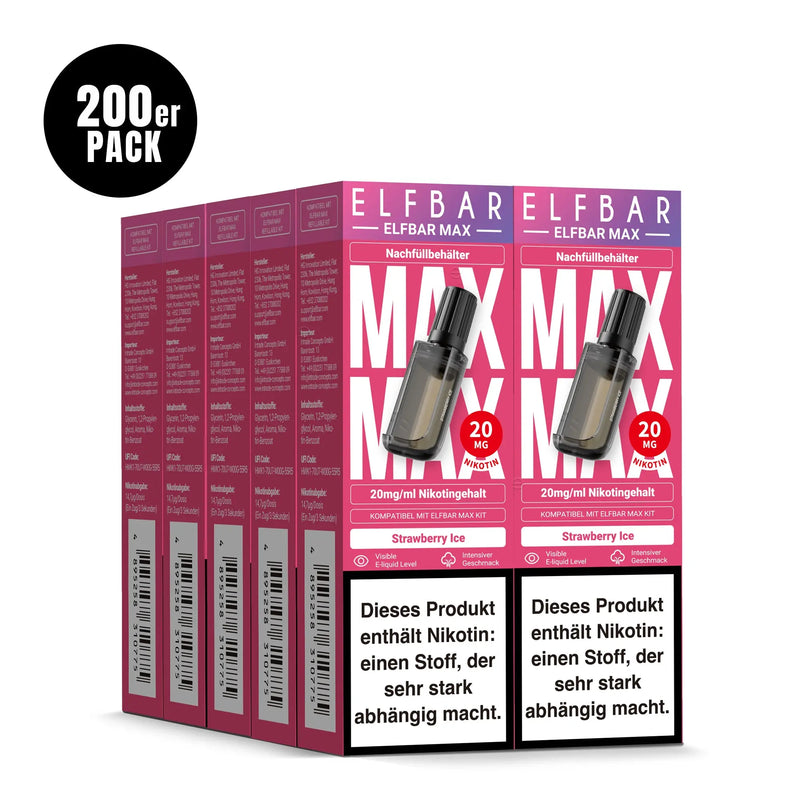 Elfbar Max Pod - Strawberry Ice 20mg Nikotingehalt ELFBAR