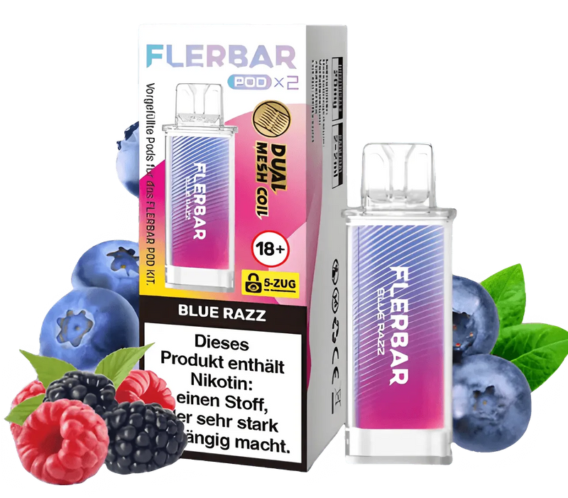 FLERBAR Pods - Blue Razz - 20mg - Smokey-Dealz