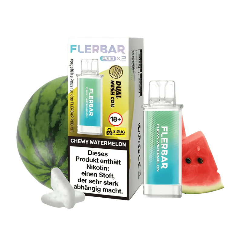 FLERBAR Pods - Chewy Watermelon - 20mg - Smokey-Dealz