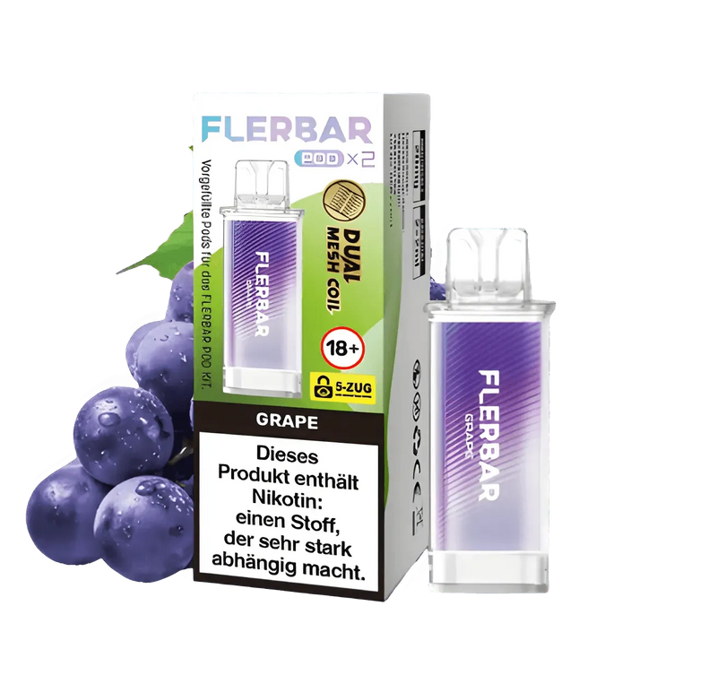 FLERBAR Pods - Grape - 20mg - Smokey-Dealz