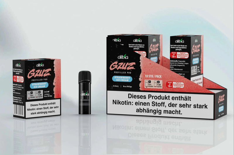 GZUZ - Strawberry Ice Cream - 2 x 20mg( Pods) - Smokey-Dealz