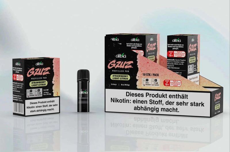 GZUZ - Strawberry Light Citrus - 2 x 20mg( Pods) - Smokey-Dealz