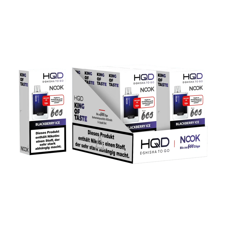 HQD Nook 600 - Blackberry Ice - 18 mg - Smokey-Dealz
