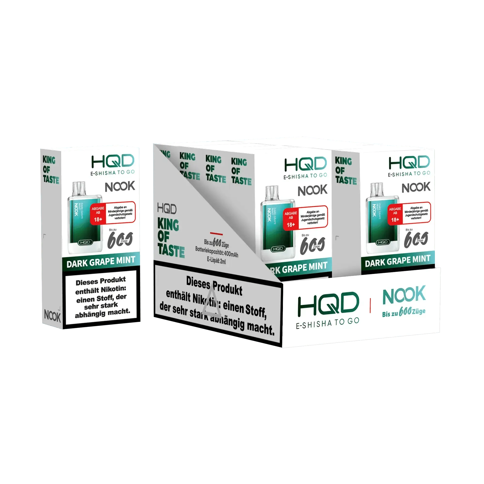 HQD Nook 600 - Dark Grape Mint - 18 mg - Smokey Dealz  Smokey-Dealz