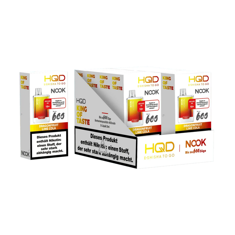HQD Nook 600 - Dragonfruit Lime Cola - 18 mg - Smokey-Dealz