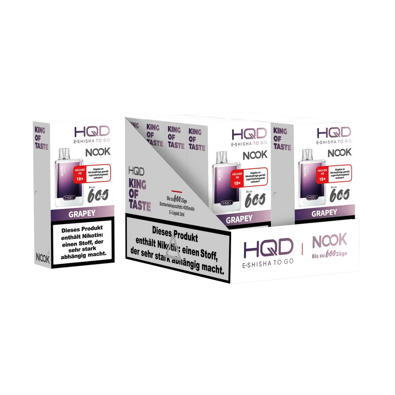 HQD Nook 600 - Grapey - 18 mg - Smokey-Dealz