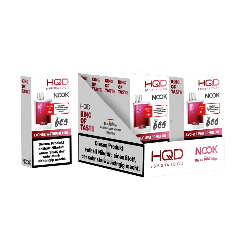 HQD Nook 600 - Lychee Watermelon - 18 mg - Smokey-Dealz