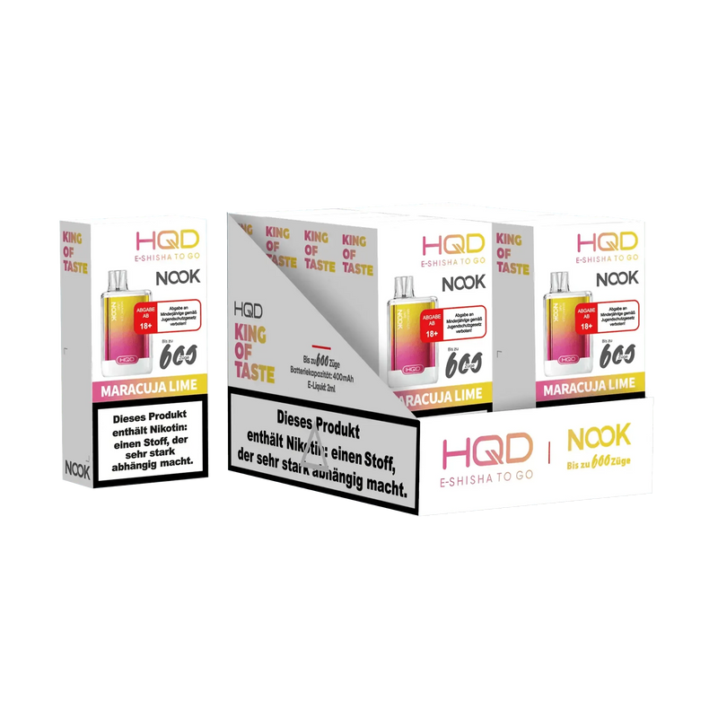 HQD Nook 600 - Maracuja Lime - 18 mg - Smokey-Dealz