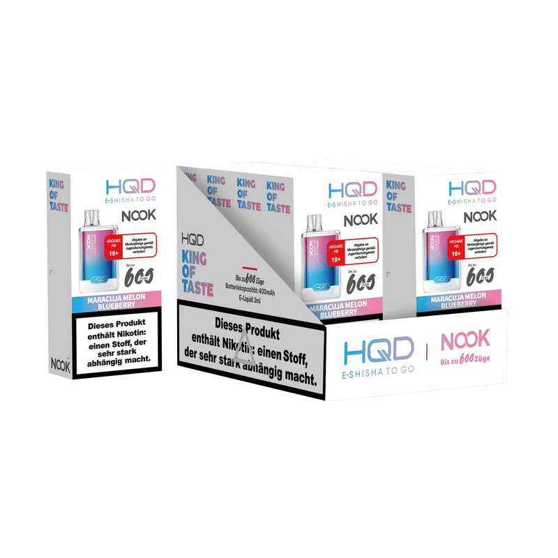 HQD Nook 600 - Maracuja Melon Blueberry - 18 mg - Smokey-Dealz