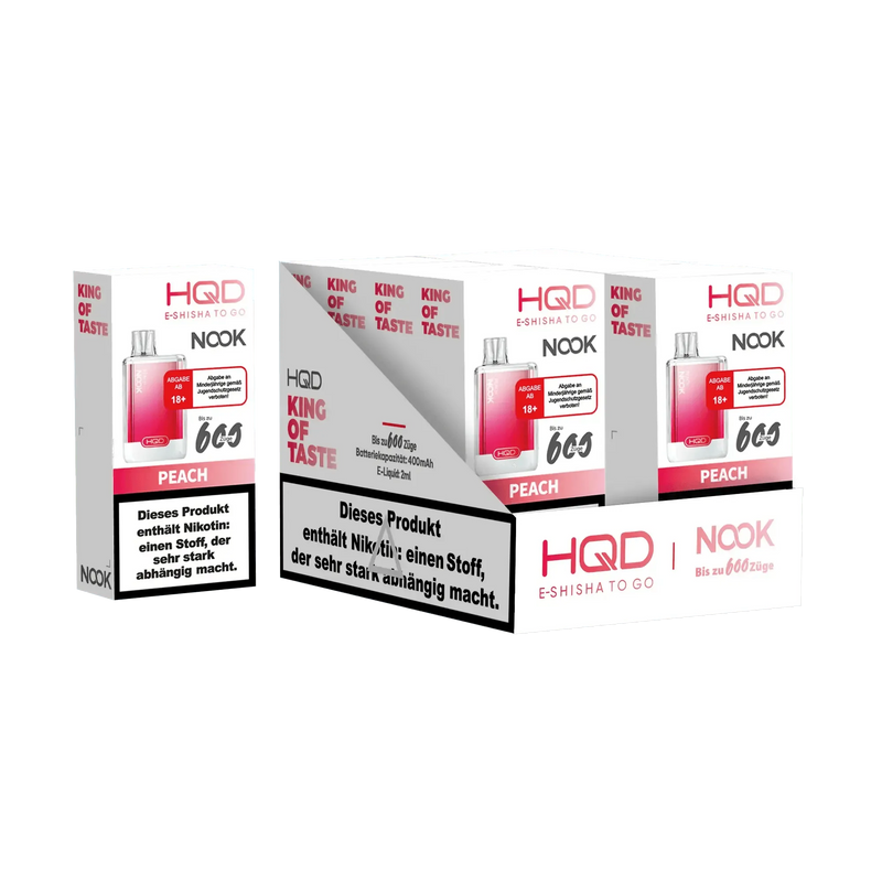 HQD Nook 600 - Peach - 18 mg - Smokey-Dealz