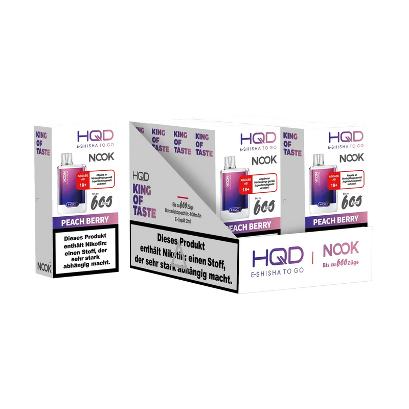 HQD Nook 600 - Peach Berry - 18 mg - Smokey-Dealz