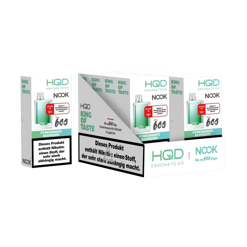 HQD Nook 600 - Pomegranate Raspberry - 18 mg - Smokey-Dealz