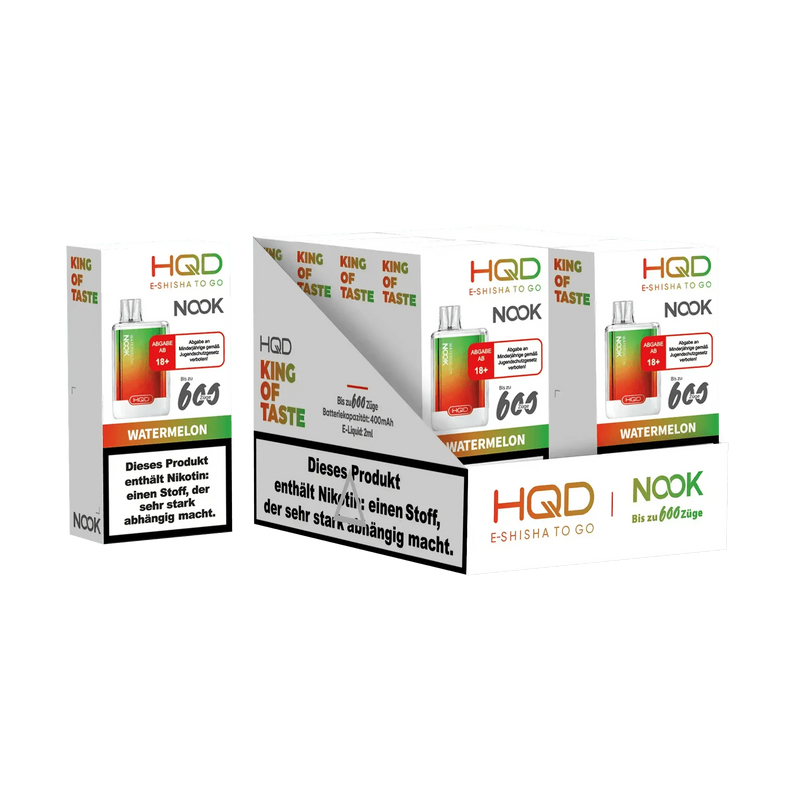 HQD Nook 600 - Watermelon- 18 mg - Smokey-Dealz