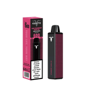 IGNITE V600 Strawberry Guava Ice Einweg E-Zigarette mit 20mg Nikotin, 600 Züge, schwarzes und pinkes Design