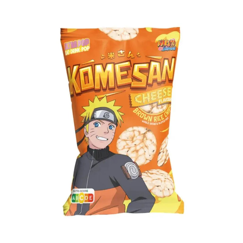 KOMESAN Vollkorn Puffreis Chips, Naruto Cheese - 24 * 60g - Smokey-Dealz