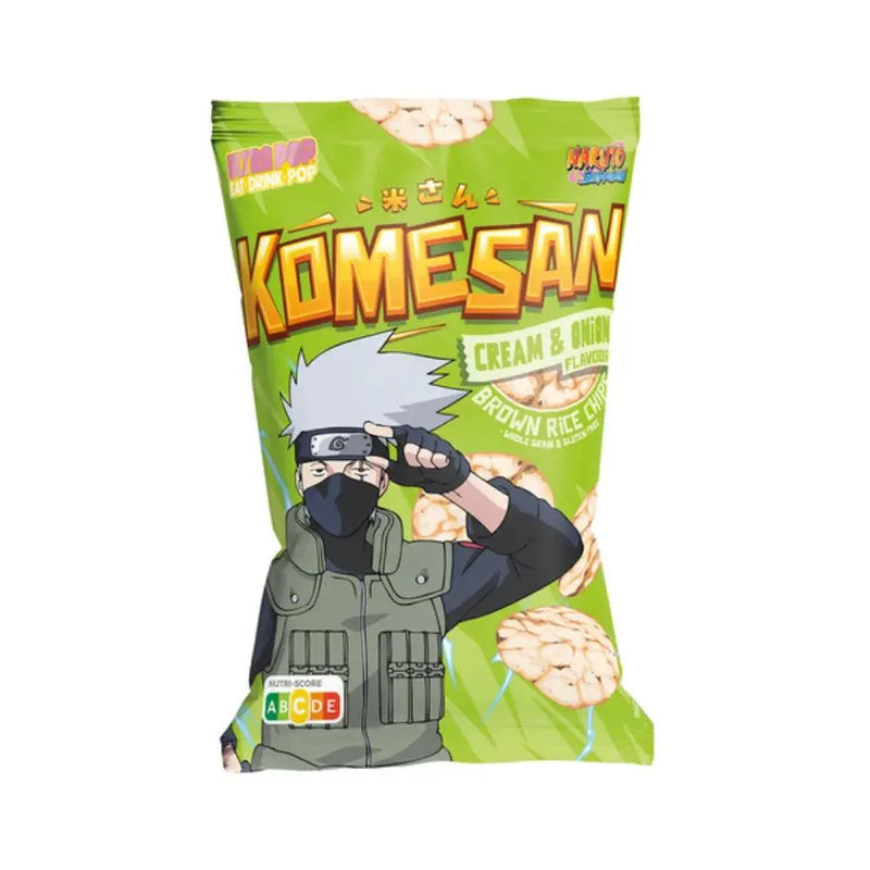 KOMESAN Vollkorn Puffreis Chips, Naruto Cream & Onion - 24 * 60g - Smokey-Dealz