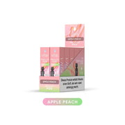 LA FUMÉ Apple Peach vorgefüllte Pods in pink-grüner Verpackung, Nikotinwarnung sichtbar