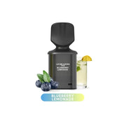 Schwarzer LaFume Aurora Pod Blueberry Lemonade mit Blaubeeren und Zitronenlimonade im Glas