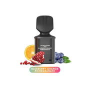 Lafume Aurora Pod mit Blaubeere, Orange und Granatapfel neben frischen Früchten