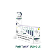 La Fume Cuatro Fantasy Jungle vorgefüllte Pod-Verpackung mit Nikotinwarnung auf weißem Hintergrund